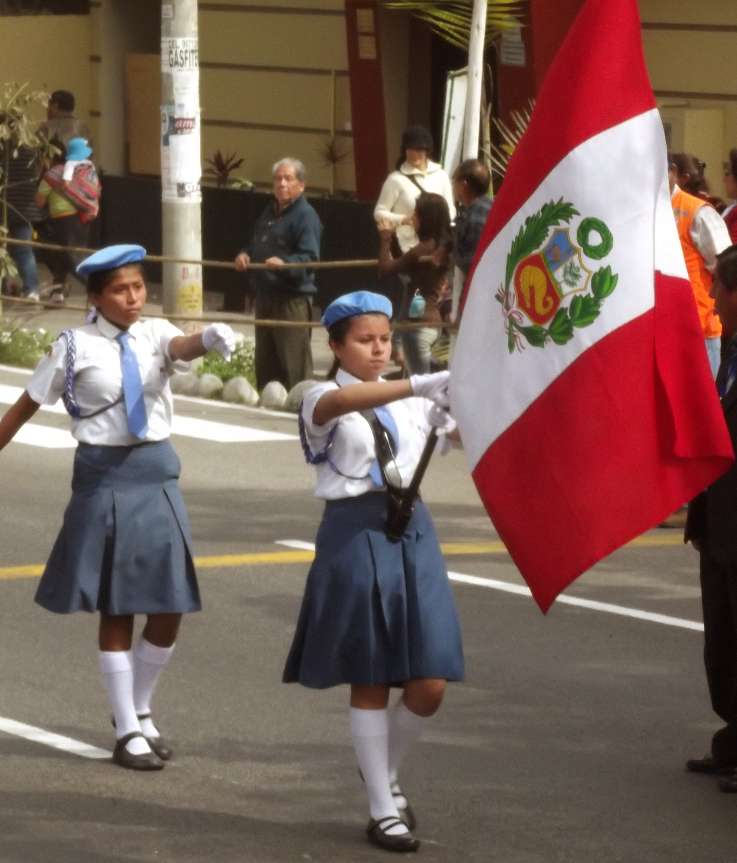 Desfile Parade zu den Fiestas Patrias in Lima Peru