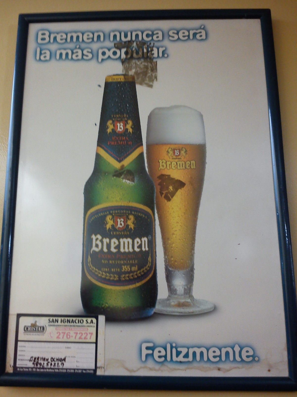 Ehemaliges Bier Bremen in Peru.