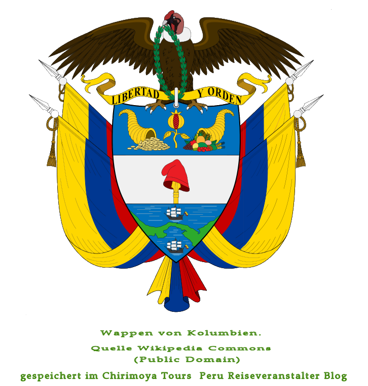 Wappen von Kolumbien auf Chirmoya Tours Reise Blog