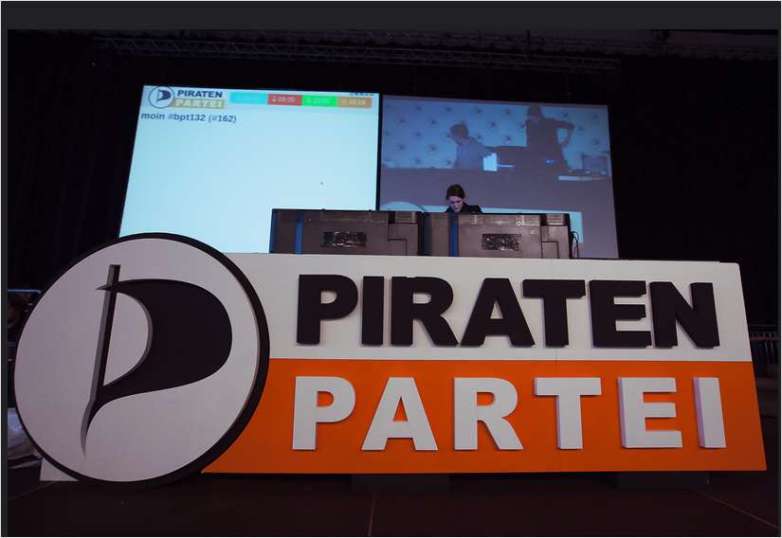 Piratenpartei Parteitag Pult.