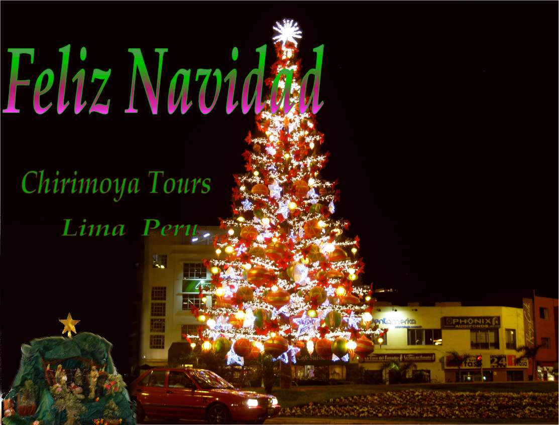 Frohe Weihnachten, feliz navidad. Von Chirimoya Tours