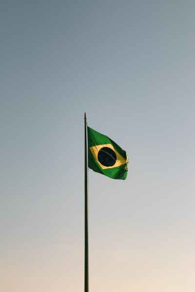 waving brazil flag