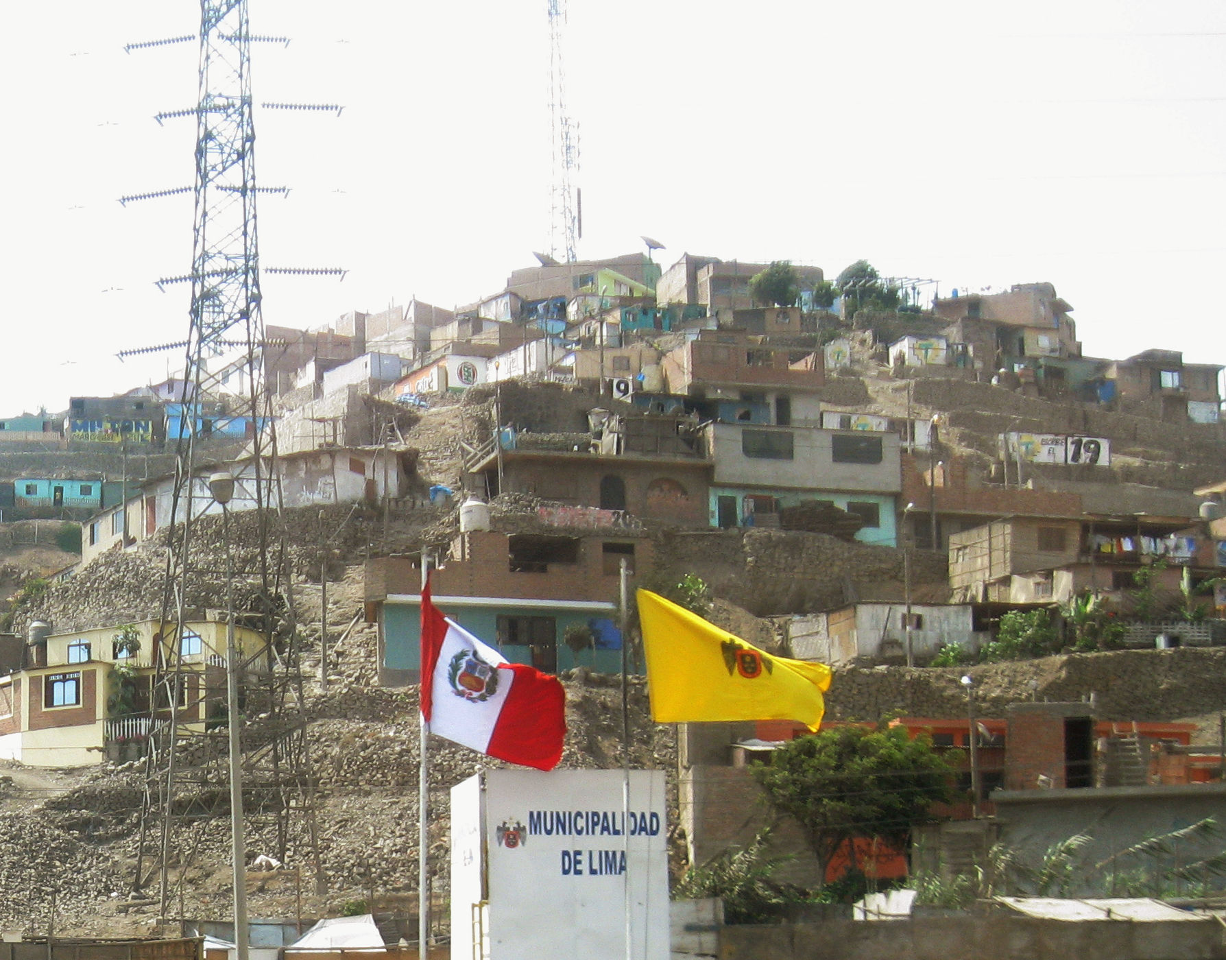 Pueblo joven en Lima.