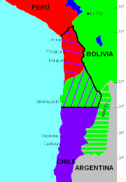 Salpeterkrieg 1879 Gebiete